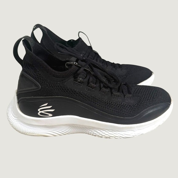 Under Armour Other - Under Armour‎ Curry 8 Flow Sneakers Size 10 Black White Basketball 3023085-002